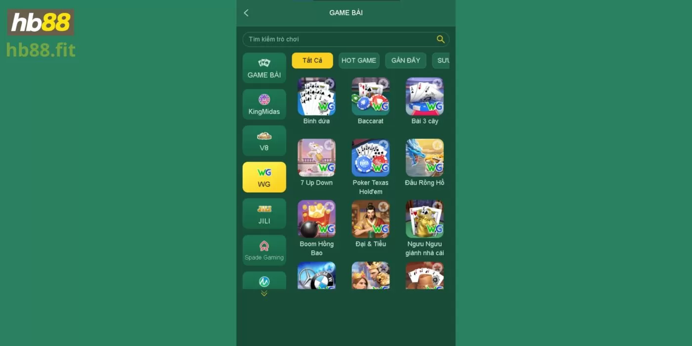 Đôi nét về nhà phát hành game WG trên Hb88