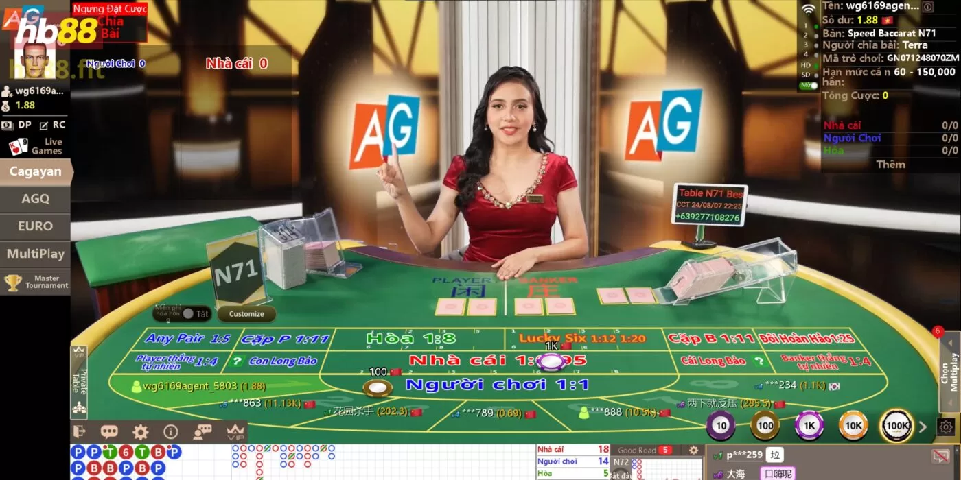 Trải nghiệm game Baccarat ấn tượng ngay tại AG Casino